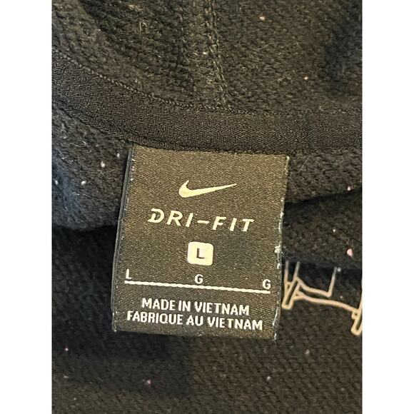 Nike Womens Training Large Wrap Hoodie Workout Dri Fit Black Ahtleisure - Picture 14 of 16